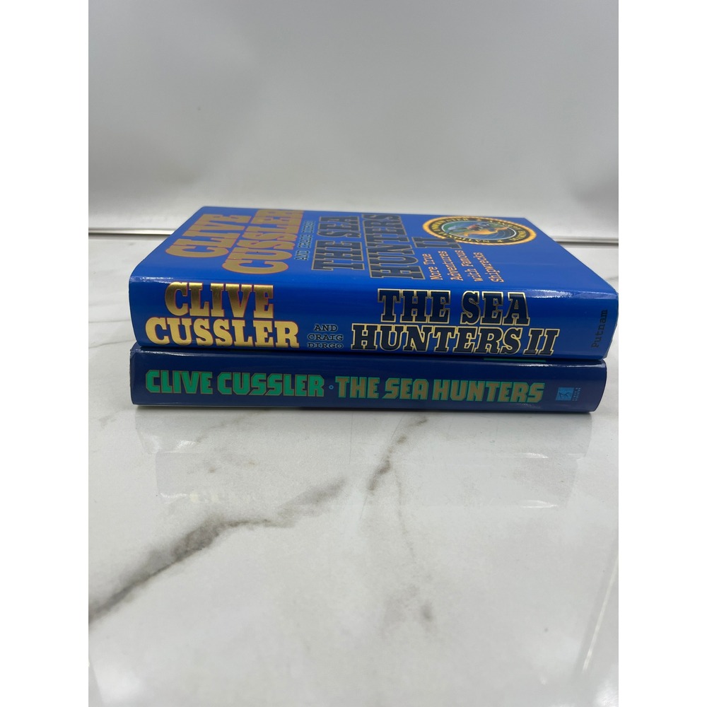 Clive Cussler The Sea Hunters I & II Hardcover Book Set Craig Dirgo Shipwrecks